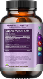 Ashwagandha KSM 66 Pure Organic Root Powder Extract Ayurvedic Supplement - Focus, Mood Support, Increase Energy, Strength, 600mg of Natural KSM66 for Superior Absorption - 60 Capsules