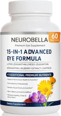 Neurobella Eye Formula, 15 in 1 Daily Eye Wellness Supplement with Lutein Zeaxanthin Bilberry & Vitamins, Clean Capsule Formula for Adult Wellness Routine (1)