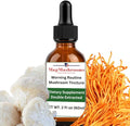 Morning Routine Mushroom Tincture, High Potency, Double Extracted, 60 Daily Doses, Lion's Mane and Cordyceps