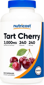 Nutricost Tart Cherry Extract 240 Vegetarian Capsules for 240 Servings per Bottle - Gluten Free, Non-GMO