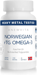 Norwegian rTG Omega 3 Fish Oil for Brain & Heart Boost, Triglyceride Fish Oil Omega 3 Supplements, 300 DHA 600 EPA Omega 3 Softgels Essential Fatty Acids for Eyes, Skin & Joints, 1200mg, 30 Servings