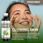 Herbal Papaya Bamboo Silica Supplements Organic Extract 12oz - Liquid Silica with Organic Hair, Skin and Nails Vitamins As Well As Bone and Joint Support