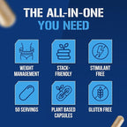 EVL Weight Loss Support Pills - Premium Multipurpose Appetite Metabolism and Fat Loss Support for Men and Women - LeanMode with Green Coffee Bean Extract CLA and Garcinia Cambogia - 50 Servings