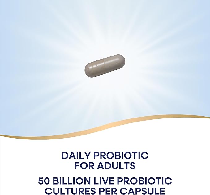 Nature's Way Extra Strength(1) Fortify Probiotic, Probiotics for Digestive Health, Prebiotics, 50 Billion Live Cultures, Digestive & Immune Health Support*, 30 Capsules