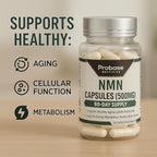 Probase Nutrition Longevity Pure NMN Capsules 60 Count (500mg Each) - Ultra-Pure, Fully Stabilized, Pharmaceutical Grade NMN to Boost NAD+, Nicotinamide Mononucleotide Capsules (Packaging May Vary)
