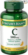 Nature's Bounty Pure Vitamin C 500 mg Tablets 250 Tablets (Pack of 9)