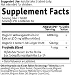 Garden of Life Organic Ashwagandha Supplement with Probiotics & Ginger - Stress, Mood & Energy Support, Vegan, Gluten Free, Non GMO, 2 Month Supply, 60 Tablets