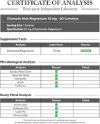 Vitamatic Kids Magnesium Calm Gummies - 60 Vegan Count - Great Tasting - Promote Healthy, Muscle, Bone, & Energy Support