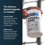 Transparent Labs Creatine HMB - Creatine Monohydrate Powder with HMB for Muscle Growth, Increased Strength, Enhanced Energy Output, and Improved Athletic Performance - 30 Servings, Unflavored