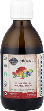 Garden of Life Organics Plant Iron & Organic Herbs - Organic Plant-Sourced Iron + Herbs (Cranberry-Lime Liquid) 8oz Liquid