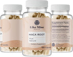 Like Mine Maca Root (100 Capsules) Pure, No Fillers, Single Ingredient