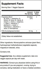 Swanson Probiotic for Digestive Health GI Tract Immune Support Travelers Support 20 Billion CFU with Prebiotic FOS 60 Veggie Capsules (Caps)