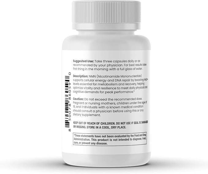 NMN Cellular Performance – 500mg Nicotinamide Mononucleotide for NAD+ Support, Cellular Energy & Recovery – Longevity & Performance Supplement – (2-Pack)
