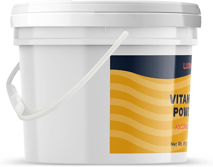 Luonix Vitamin C Powder, 1 Gallon Bucket, Ascorbic Acid, Supplement