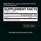 Apigenin Capsules 50mg - 120 Count Vegan, Non-GMO, Sleep & Cognitive Support Supplement - Chamomile Flavonoid for Relaxation, Prostate Health, Melatonin-Free, Liposomal Formula for Enhanced Absorption