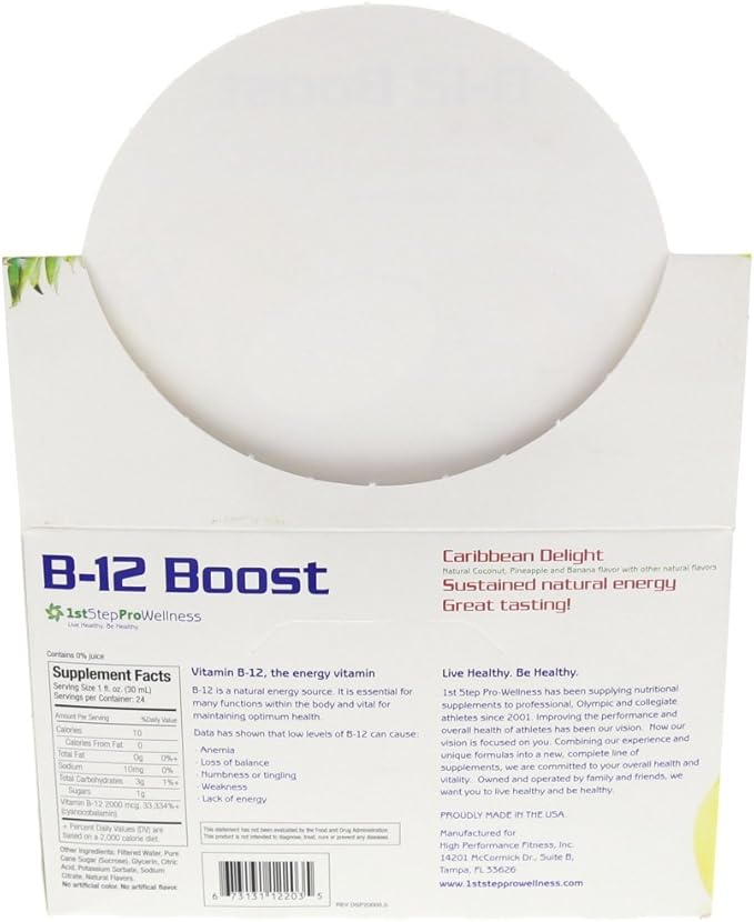 1st Step High Performance Fitness B-12 Boost, 12-2oz Bottles