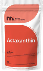Micro Ingredients Astaxanthin 24mg with MCT Oil, 90 Softgels | Max Strength Astaxanthin Antioxidant Supplements* | Fresh Microalgae Source | Non-GMO, Gluten Free, No Soy