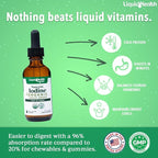 LIQUIDHEALTH USDA Organic Nascent Iodine Liquid Drops, Pure Iodine Supplement for Thyroid & Immune Support, Energy Supplement - Made in USA, Vegan, Colorless, Tasteless Tincture (2 oz)