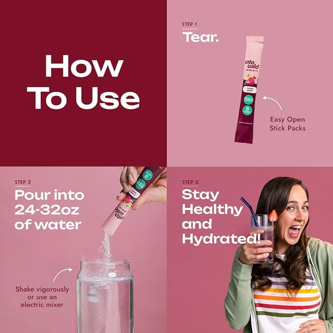 Immunity + Hydration Electrolyte Drink | Elderberry & Zinc Immune Support Hydration Packets | Vitamin C 1000mg | Immune Support Supplement | Emergency Elderberry Vitamin C and Zinc