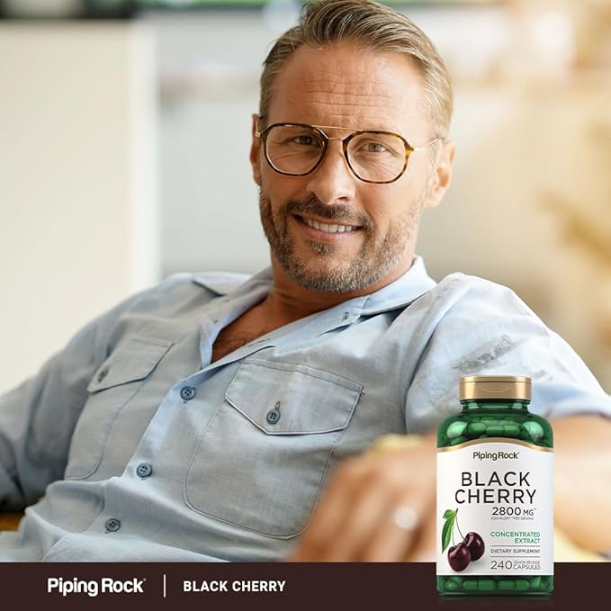 Piping Rock Black Cherry Extract Concentrate | 240 Capsules | Non-GMO, Gluten Free Supplement