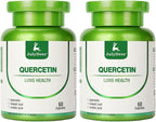 JulyDeer Quercetin 400 mg with Loquat Leaf Extract, Ursolic Acid 120 Capsules, Healthy Immune Support Supplements, High Bioavailable Flavonoids, Natural Antioxidant – Non-GMO, No Gluten - 2 btls