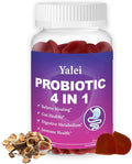 Probiotic Kombucha Gummies | Sugar Free | Probiotics Fiber Supplement for Women and Men | 1.6 Billion CFU Lactobacillus Plantarum & Slippery Elm for Bloating & Gut Health | Strawberry Flavor