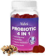 Probiotic Kombucha Gummies | Sugar Free | Probiotics Fiber Supplement for Women and Men | 1.6 Billion CFU Lactobacillus Plantarum & Slippery Elm for Bloating & Gut Health | Strawberry Flavor