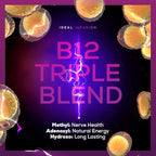 Ideal Infusion B-Bomb Triple B12 Vitamin Liquid Spray: Methylcobalamin, Adenosylcobalamin, Hydroxocobalamin - Nerve Health and Energy Booster- 5000 mcg, Keto, Sugar Free (Organic CinnaPlum)