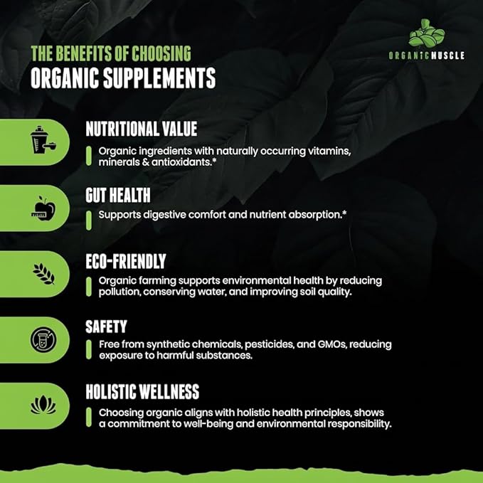 Organic Muscle Organic Pre Workout Powder, Lemon Berry — USDA Organic Superfood Blend | Maca, Beet Root, Cordyceps, Rhodiola | 150mg Natural Caffeine, Vegan, No Jitters, 20 Servings
