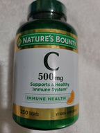 Nature's Bounty Pure Vitamin C 500 mg Tablets 250 Tablets (Pack of 9)