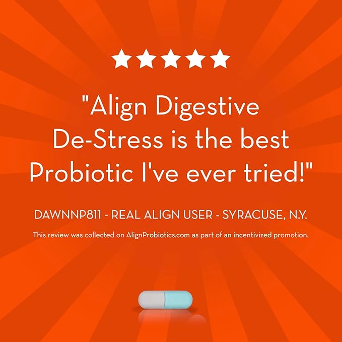 Align Probiotic, Gut Health + Stress Support, with Probiotics for Digestive Health and Ashwagandha to Help Calm Mind and Body*, #1 Doctor Recommended Brand‡, 21 Capsules