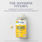 SOLARAY Super Bio Vitamin D3 in Coconut Oil - D3 Vitamin 5000 IU - Bone Health and Immune Support Supplement - Lab Verified, Made Wtihout Soy, 60-Day Guarantee - 120 Softgels, 120 Servings