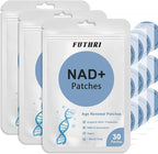 NAD+Patches,Vegan,NAD+ patcheswith NMN & Resveratrol forAnti-Aging and Wellness Support,NAD Patches for Women & Men Pack of 3, 90 Count