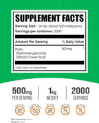 BulkSupplements.com Rutin Powder - from Saphora Japonica, Rutin Supplement, Rutin 500mg - Antioxidants Supplement, Circulation Support - Pure & Natural, 500mg per Serving, 1kg (2.2 lbs)
