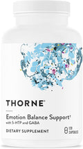 THORNE - Emotion Balance Support - Supports Mood & Stress Management* - Vitamins B6, B12 & C, 5-HTP, GABA, Rhodiola, Folate (5-MTHF) & L-Tyrosine - Third-Party Certified - Gluten-Free - 120 Capsules