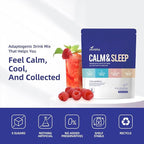 VivoNu Calm & Sleep Powdered Drink Mix Raspberry L Theanine Ksm-66 Ashwagandha Magnesium Glycinate Vitamin D 3 Supplements for Relaxation & Focus (VSC_M7)