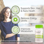 Herbadiet Bamboo Extract Capsules | Supports Healthy Skin, Hair & Nails | Natural Hair Supplement with 70% Silica (120 Capsules)