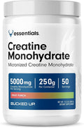 Bucked Up Fruit Punch Creatine for Women and Men - Easy to Mix Vegetarian - Flavored Creatine Monohydrate Powder - Made in USA - 5G Per Serving - 50 Servings - 250 Grams Per Container