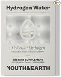 Youth & Earth Molecular Hydrogen Tablets, Effervescent Form, 30 Count, Cell Health Support, Antioxidant-Rich, Vegan