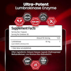 Lumbrokinase Supplement 40mg (60 Capsules) - Maximum Activity-800,000 UI - Pure Lumbrokinase Enzymes Digestive enzymes, Better Than serrapeptase Nattokinase Supplement, Lab Tested, Non GMO
