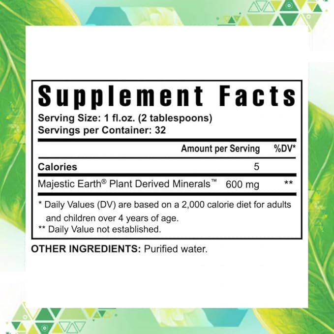 Youngevity Plant Derived Liquid Minerals - 77+ Natural Unaltered Trace Minerals - 19,000mg Plant Mineral Solids - Colloidal Form Humic Shale - (32 oz Pack of 1)