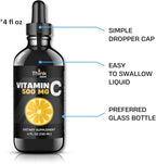 Think Above High Potency Liquid Vitamin C Drops – 500 mg Immune Support Supplement for Adults & Kids – Easy Absorption, 4 fl oz (120 ml) Vitamin C Liquid Formula