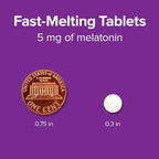 Webber Naturals Extra Strength Melatonin 5mg, Fast-Melting Tablets, 200 Day Supply, 100% Drug Free Sleep Supplements for Adults, Peppermint Flavored, Gluten Free, Non-GMO, Vegetarian Formula