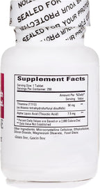 Cardiovascular Research Lipothiamine B Supplement 250 Tablets - Vitamin B1 Now with Alpha Lipoic Acid - 1 X 250 Count