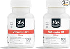 365 by Whole Foods Market, Vitamin B1 100Mg, 100 Tablets (Pack of 2)