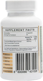 Spermidine Immune Defense and Cellular Health - Fermented Wheat Germ Extract, Vitality Inducer, Holistic, Non-GMO, Gluten-Free, Sugar-Free, Vegan, Antioxidant, Natural, 180 Capsules (3 Bottles)