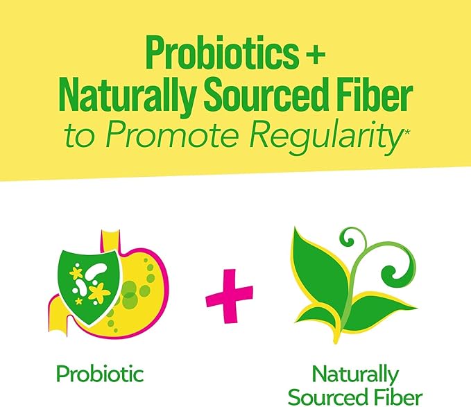 Culturelle Kids Probiotic + Fiber Packets (Ages 3+) - 60 Count - Digestive Health & Immune Support - Helps Restore Regularity