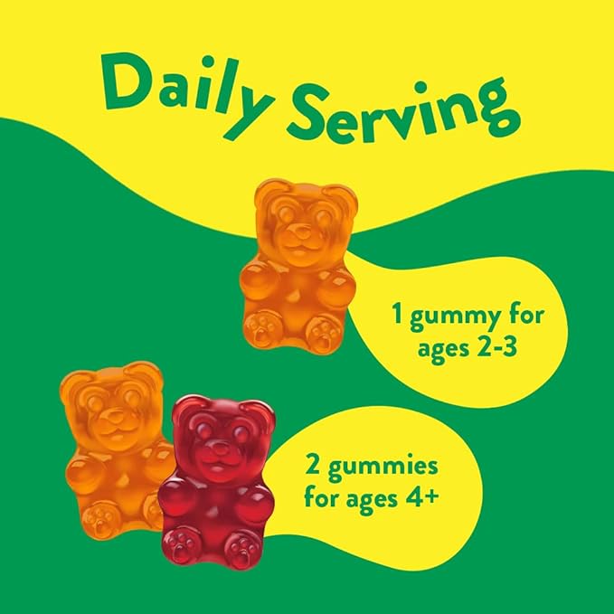 L’il Critters Immune C Daily Gummy Supplement Vitamin for Kids, Vitamin C, D and Zinc for Immune Support, Orange, Lemon, Strawberry and Cherry Flavors, 190 Gummies (Packaging May Vary) (Pack of 2)