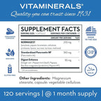 Vitaminerals 61 Normagest | Digestion Support Formula for Protein, Fats & Carbs | Veggie Caps (60 Capsules)