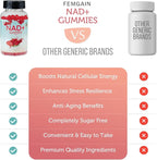 NAD Gummies, NAD Supplement 1000MG, Suger Free NAD+ Gummies, Nicotinamide riboside Resveratrol, Vitamin b3, Anti Aging Supplement, Energy Brain Boost, Watermelon Flavor
